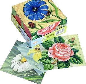 Step puzzle 4 кубика Baby step Цветы 87329 311689