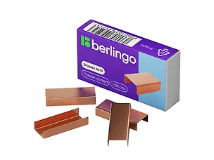 Скобы №10 1000шт, медные, к/к, Berlingo 3154390
