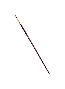 Кисть художественная Вернисаж, синтетика бордовая, круглая, длинная ручка №8, Гамма