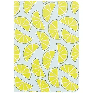 Записная книжка А6 32л кл. "Лимоны", тонир. внутр. блок, сшивка 257420