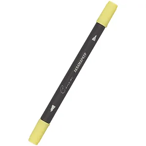 Маркер акварельный "Сонет", двухсторон., кисть и тонкий наконечник, лимонный, сонет