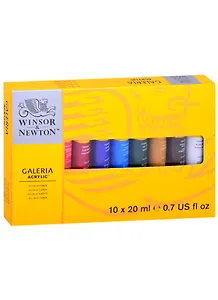 Краски акриловые "Galeria" 10 цв, 20мл туба, к/к, Winsor&Newton