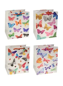 Пакет подарочный бумажный А4 26*32*12.5 "Бабочки акварель", жен., мат. ламинат, Kairui