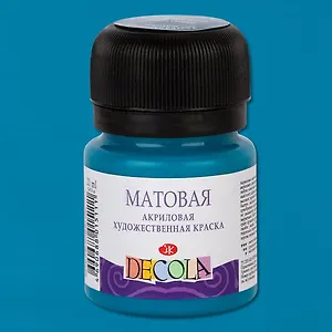 Краска акриловая бирюзовая 20мл "Декола" матовая, ЗХК
