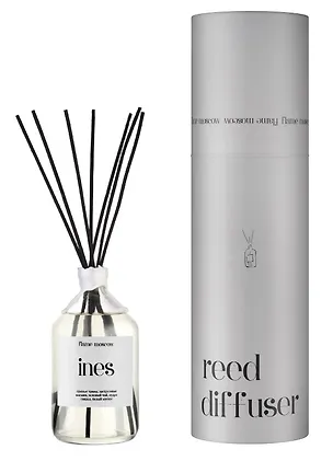 Диффузор ароматический Ines (Пряные травы,Цитрусовые,Жасмин,Зеленый чай,Пудра,Сандал,Мускус) (110мл) (flame-RD015-110) 3103903