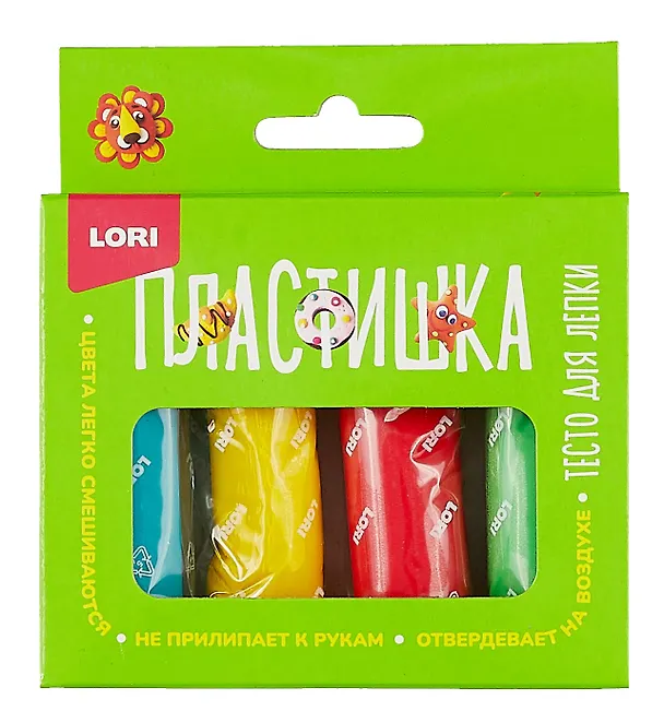 Тесто для лепки "Пластишка", набор из 4 цветов 3015659 — 2