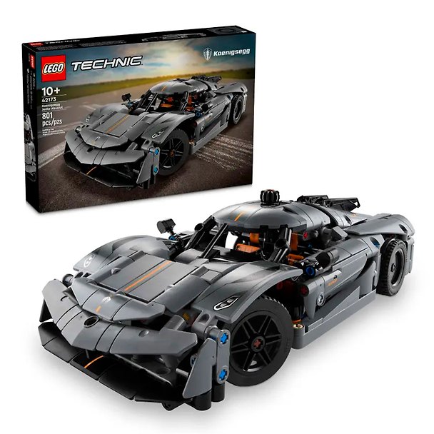 LEGO Technic: Гиперкар Koenigsegg Jesko Absolut серый, 801 деталь (42173) 3165443 — 1
