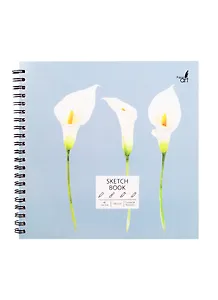 Скетчбук 190*190 40л "SKETCHBOOK. Флористика" белый офсет, 120г/м2, тв.обложка, евроспираль