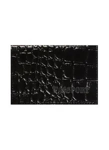 Обложка для паспорта нат.кожа Croc черная, тип 2, Спейс