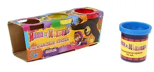 Набор пальчиковых красок Маша и Медведь (17412) (592436) (3штх50мл) (коробка)