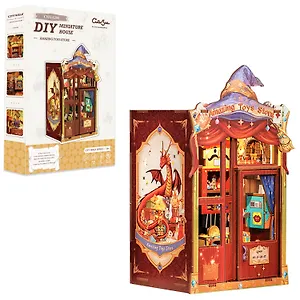 CWGA204 Конструктор интерьерный  – сборный домик CuteBee - Магазин Удивительных Игрушек, 107 деталей (материалы: дерево, картон, пластик, металл), со световыми эффектами (подсветка интерьера), с питанием от 2хААА батареек (не включены), серия DIY, возраст