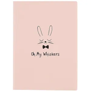 Записная книжка А6+ 56л лин. "ЗАЙКА" мягк.переплёт, шелкография, ляссе, инд.уп.