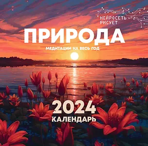 Календарь 2024г 290*290 "Природа. Нейросеть рисует" настенный, на скрепке 2997441