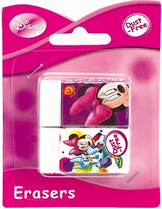Ластики 02шт "Lovely Minnie" блистер, Disney