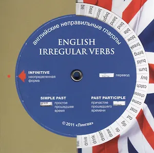 Английские неправильные глаголы (Брошюра и таблица-вертушка) (5014)