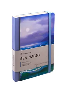 Скетчбук B6 80л "Sea magic" 100г/м2, доп.листы крафт, тв. обложка, на резинке, Greenwich Line