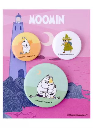 Набор значков MOOMIN Маяк (металл) (2 шт 25мм, 1 шт 38мм) — 2938041 — 1