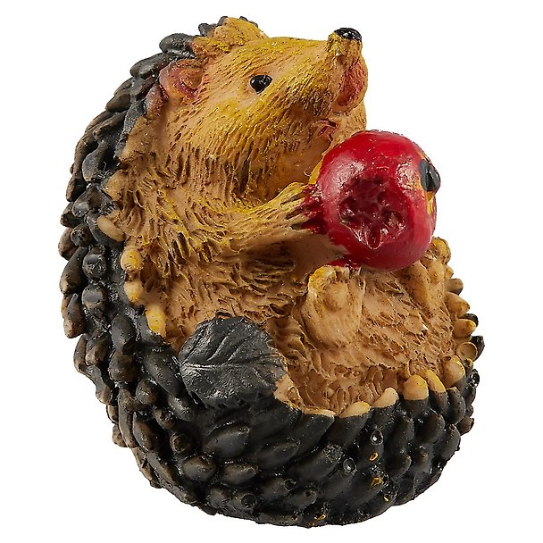 Фигурка Ёжик с яблоком (полистоун) (5см) 2619171 — 1