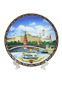 Тарелка Москва Панорама (фарфор) (D15) (15-6-17)