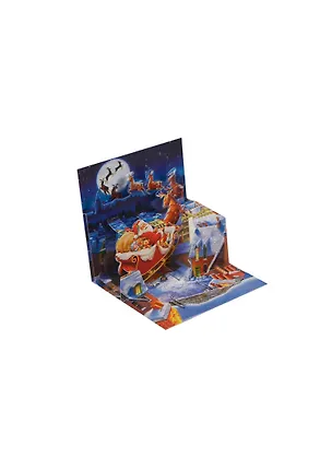 3D открытка Санта в санях (Santa's Sleigh) (мини) (TR119) 2394811