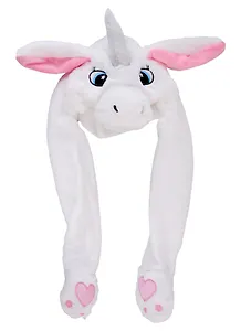 Шапка с двигающимися ушками Единорог (иск.мех) (50х44)