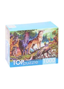 Пазл Волки в ночном лесу TOPpuzzle 1000 элементов ХТП1000-2161