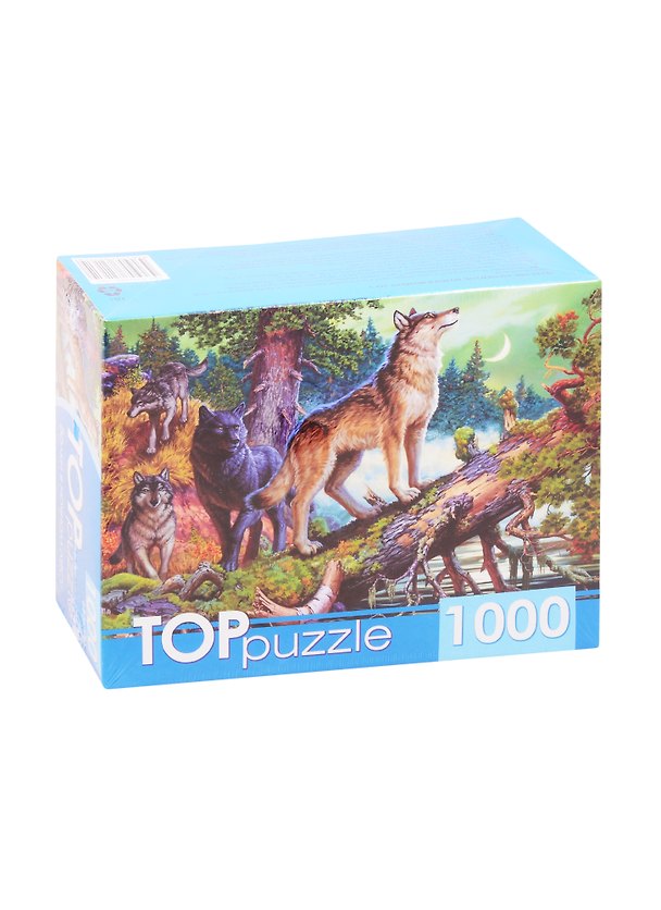 Пазл Волки в ночном лесу TOPpuzzle 1000 элементов ХТП1000-2161 2839958 — 1