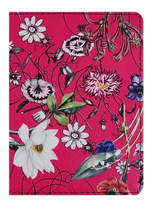 Обложка для паспорта "Butterfly" иск.кожа, малиновая, In Folio