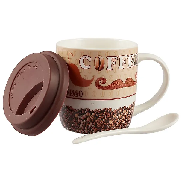 Кружка керамическая Coffee усы-вешалка 2494780 — 2