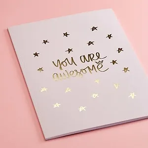 Тетрадь, 28л. А4 клетка Комплект-Подписные издания You are с золотыми буквами