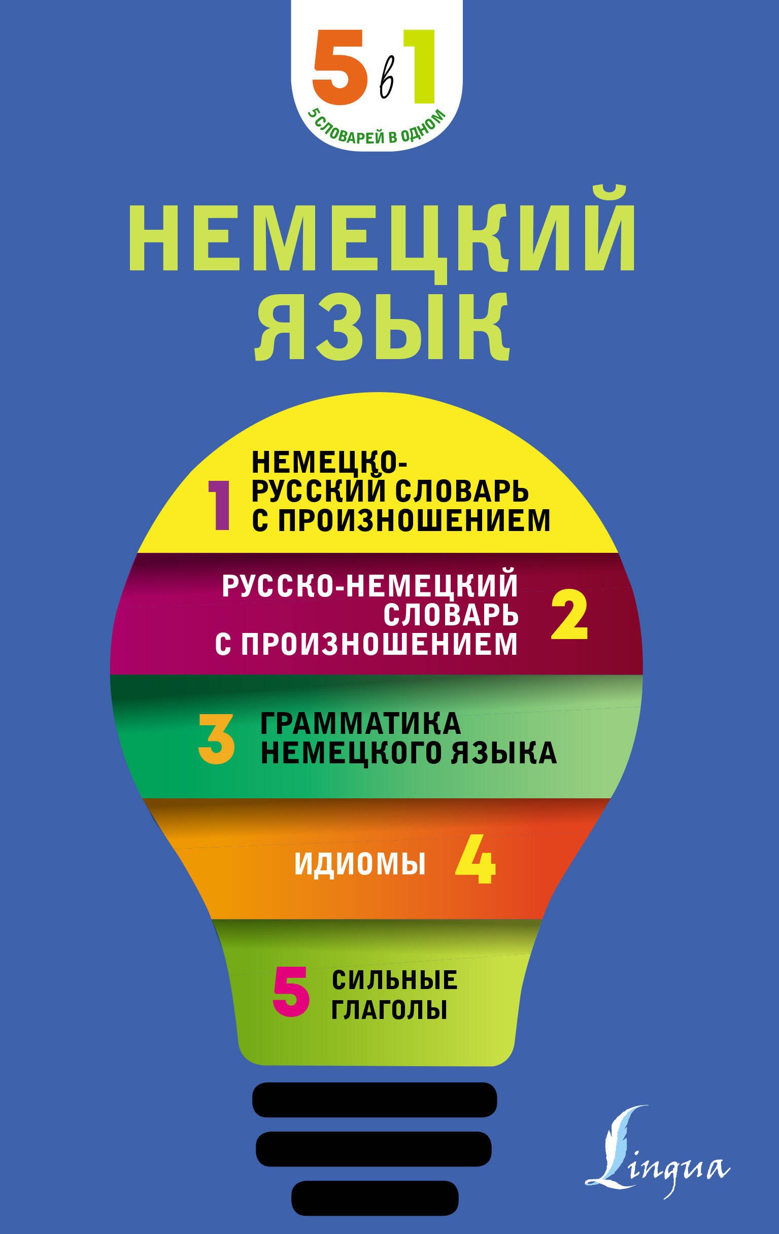 

Немецкий язык. 5 в 1: немецко-русский и русско-немецкий словари с произношением, грамматика немецкого языка, идиомы, сильные глаголы