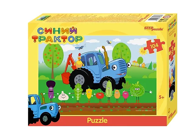 Пазл 104 "Синий трактор" (Биг Папа) 3087499 — 1