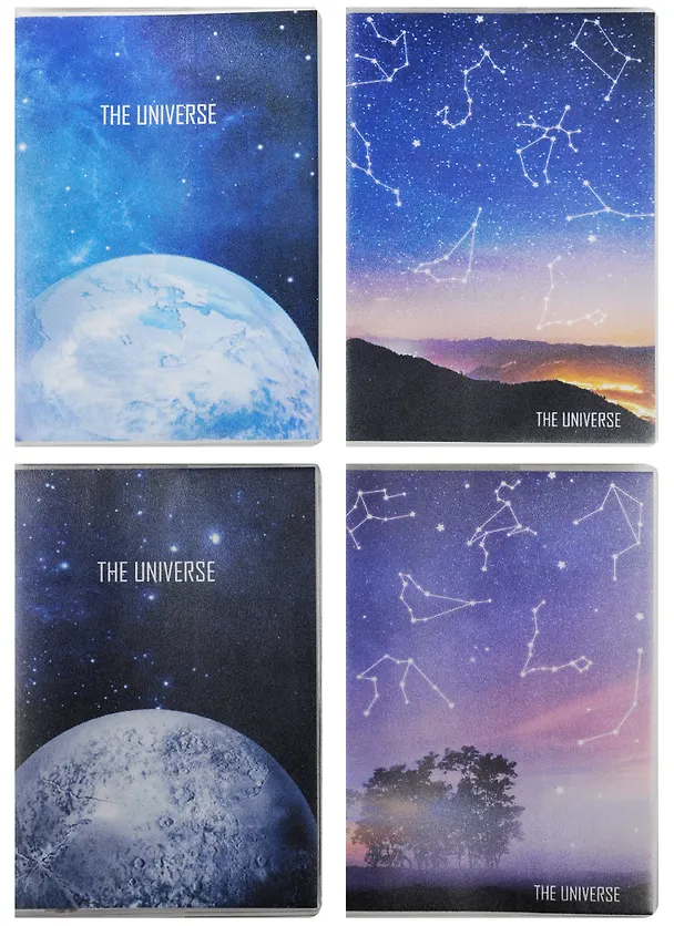 Записная книжка А6 64л лин. "The Universe", с ПВХ-обложкой, ассорти 242248 — 2