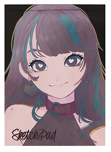 Скетчбук А5 40л "Аниме. В лунном свете" 160г/м2, холод. тиснение, склейка