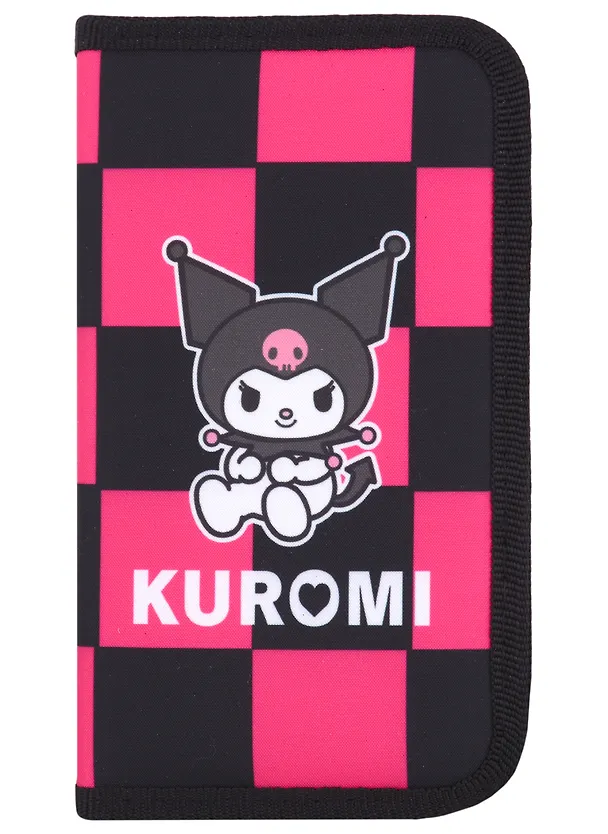 Пенал корпусный "Kuromi" 190*110 мм, клетка, полиэстер 2978264 — 2