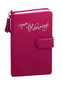 Ежедневник недат. А6+ 120л 110*190 Софт-тач сливовый, кожзам, тв. переплет, магнит.клапан, кисточка, тонир.блок, ляссе