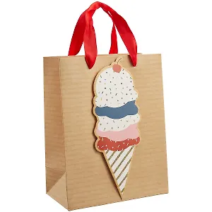 Пакет А5 23*18*10 Мороженое нейтр., бум.мат.ламинат, аппликация