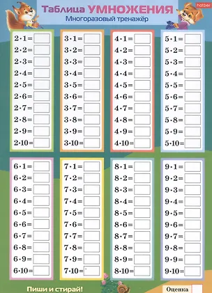 Книга Многоразовый тренажер "Пиши и стирай. Умножение и деление" ()