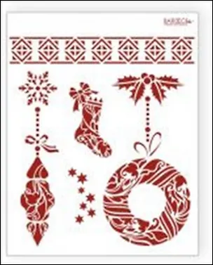 Трафарет пластиковый многоразовый Венок Ажур (20х25) (НГ015) 2288630