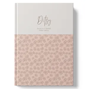 Книга для записей А4 100л кл. "DITSY. Beige Flowers" 7БЦ, глянц.лам, офсет