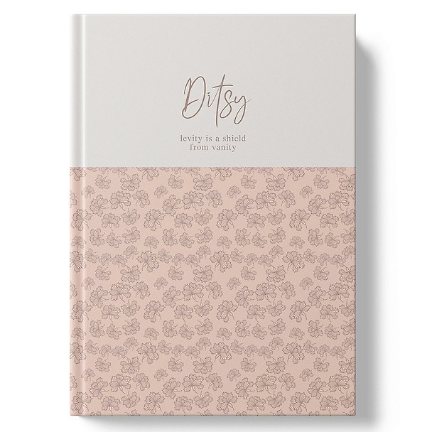 Книга для записей А4 100л кл. "DITSY. Beige Flowers" 7БЦ, глянц.лам, офсет 3174691 — 1