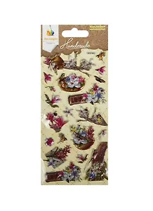 Наклейка декоративная скрапбукинг 1 Цветы 3 (Липляндия) (90х210) (3+) (упаковка)