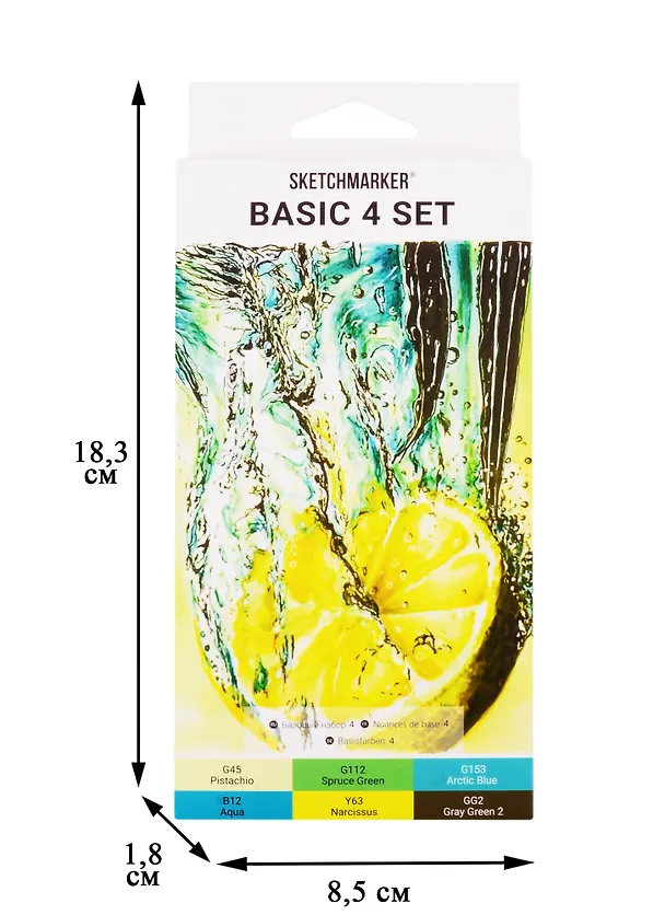 Маркеры 06цв "Basic 4" карт.кор., Sketchmarker 257859 — 2