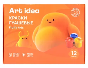 Гуашевые краски 12 цветов 20 мл, Art idea 3157863