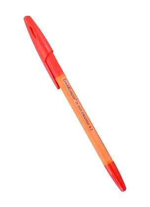 Ручка шариковая Erich Krause, R-301 Orange Stick&Grip, красная 0,7 мм 2928631