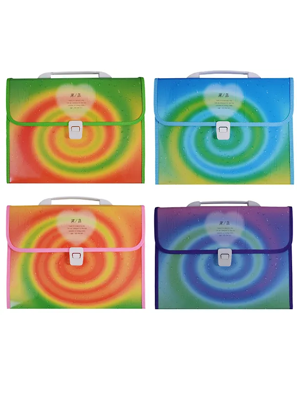 Папка -портфель пластиковый «Color vortex» А4, 12 отделений, в ассортименте 245096 — 4