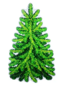 Плакат вырубной "Елка", с замочками для игрушек