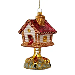 Новогоднее подвесное украшение ErichKrause Decor Избушка на курьих ножках (стекло) (12см) (65905)