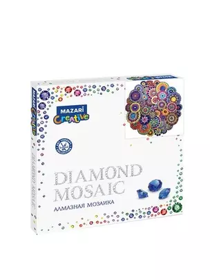 Алмазная мозаика MAZARI Орнамент 2 30х30см частичная выкладка, стразы разного размера — 361827 — 1
