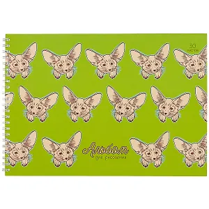 Альбом для рисования Unnika, "Лисичка (графика)", А4, 30 листов, на гребне